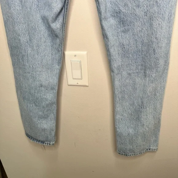 Agolde Riley High Rise Straight Crop Jeans Distressed Size 27 - Picture 11 of 16